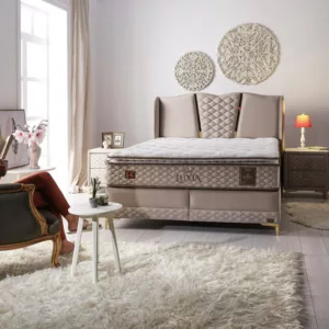 BAMBI LUXIA Lit coffre, Tête de lit et Matelas Durabilité et Confort
